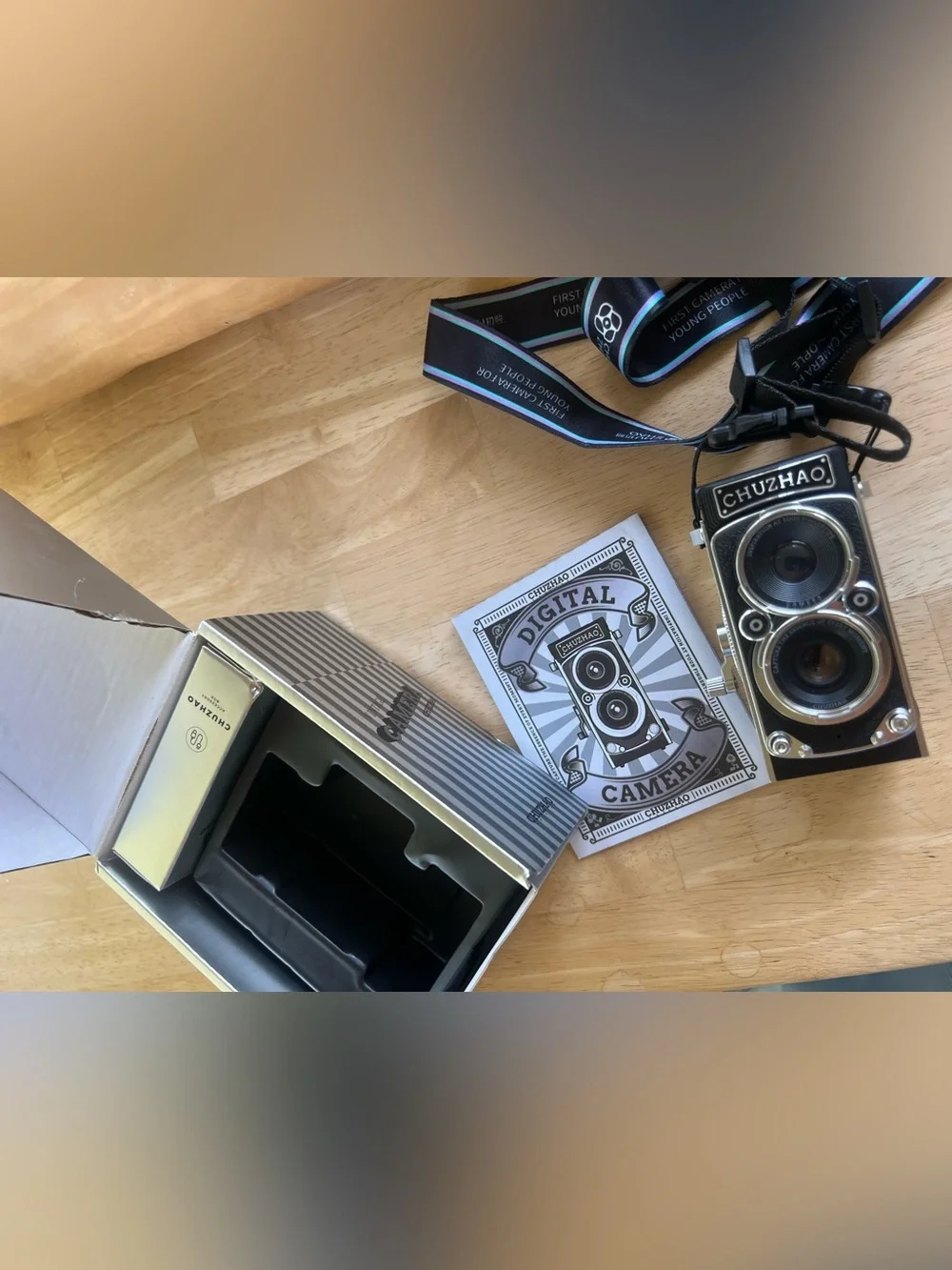 Silver Digital Camera - Retro Design